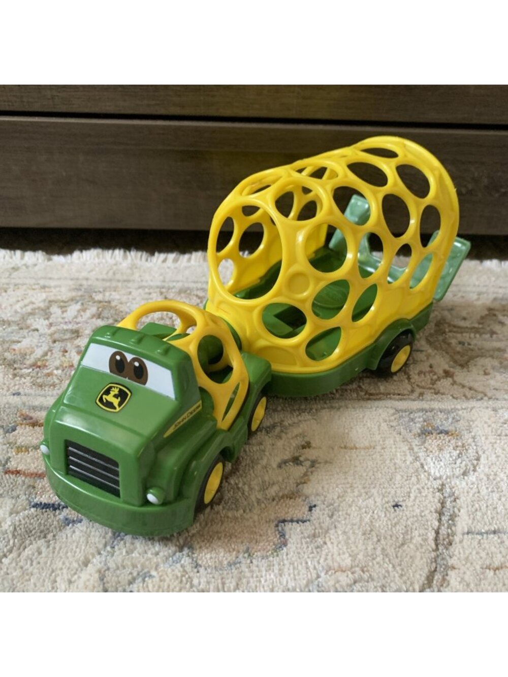 Oball Go Grippers JOHN DEERE Truck and Trailer Car Toy Toddler Vehicle